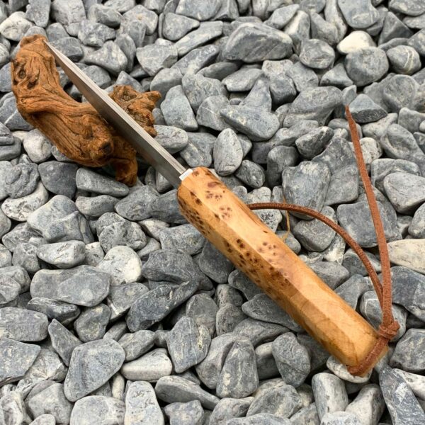 Outdoor Camping Forging Damascus Pattern Steel Short Knife - Image 3