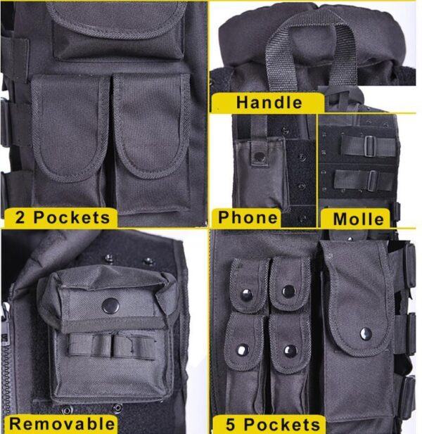 Tactical Vest Black Mens Military Hunting Vest - Image 7