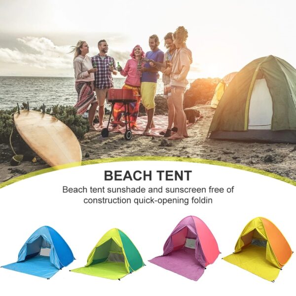 Sunscreen Shelter Tent Anti-UV Pop Up Beach Canopy Outdoor Camping Hiking Tent Travelling Easy Carrying Portable Parts - Image 2