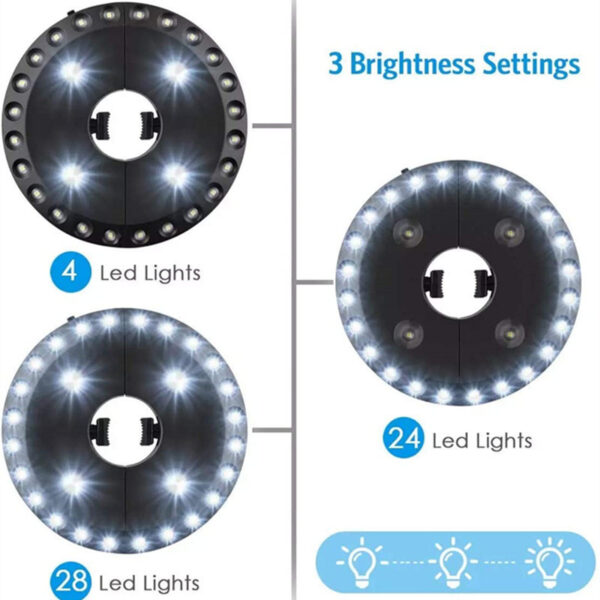 Multifunctional Outdoor Tent Light 24 4Led Umbrella Light Dry Battery Camping Light Detachable Disc Hanging Light Camping Light - Image 5