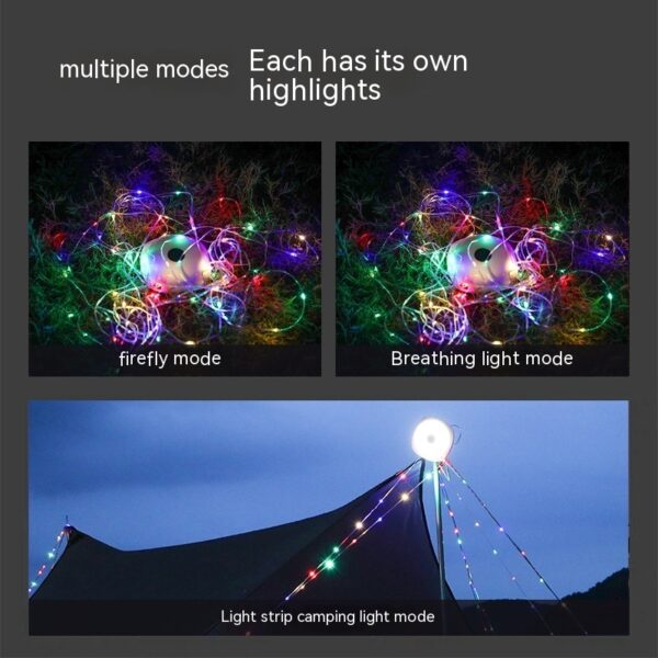 LED Christmas Festival Rechargeable Outdoor Camping Tent String - Image 3