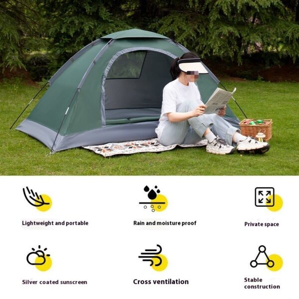 Outdoor Manual Tent Outdoor Camping Single Person Portable Simple Sun Protection Anti Mosquito Park Indoor Beach - Image 3