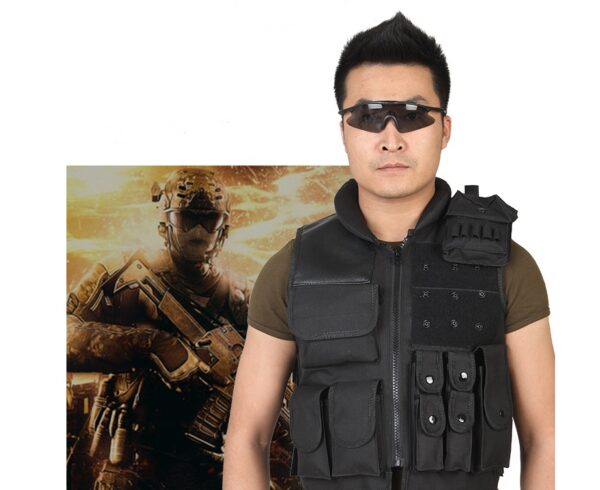 Tactical Vest Black Mens Military Hunting Vest - Image 5