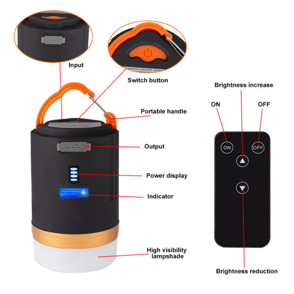 Rechargeable Camping Light Waterproof LED Tent Light - Image 5