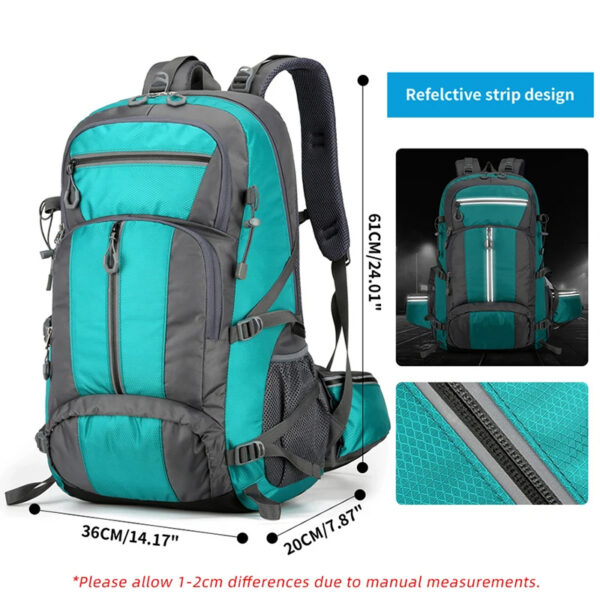 50L Fishing Backpack Large Capacity Camping Bags Outdoor Sport Hiking Trekking Climbing Travel Shoulder Backpacks Shoes Pack - Image 5