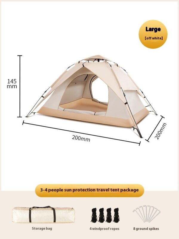 Double-layer Camping 3-4 People Oxford Cloth Camping Tent - Image 8