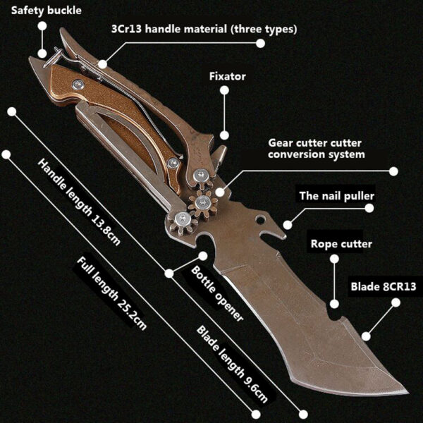 Mechanical Tools Knife Vehicle Camping Meat Cutting Straight Knife - Image 3