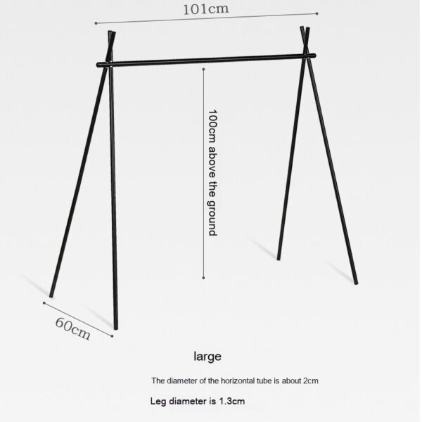 Outdoor Camping Aluminum Alloy Large Foldable Portable Clothes Drying Rack For Camping Travel Triangle - Image 3