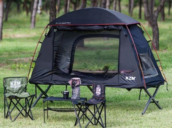 Folding Off-ground Camping Ultra-light Waterproof Travel Outdoor Camping Tent - Image 3