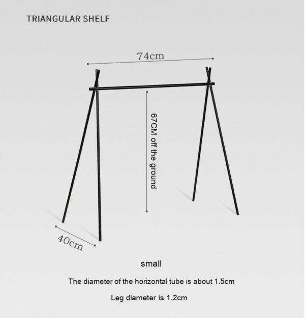 Outdoor Camping Aluminum Alloy Large Foldable Portable Clothes Drying Rack For Camping Travel Triangle - Image 2