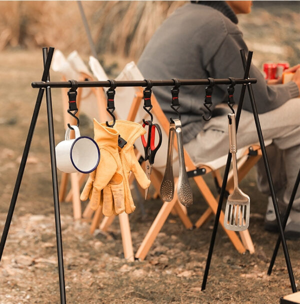 Outdoor Camping Aluminum Alloy Large Foldable Portable Clothes Drying Rack For Camping Travel Triangle - Image 8