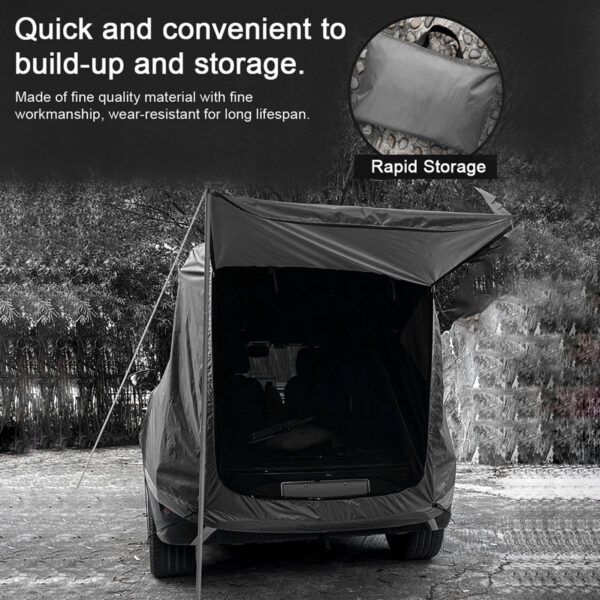 Outdoor Car Rear Tent Camping Picnic Car Rear Tent with Canopy Car Rear Extension Tent Sunshine-Proof Rain-Proof Car Rear Tent - Image 7