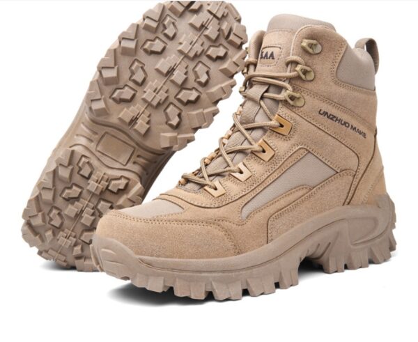 Combat Fall Winter Men High-top Outdoor Training Combat Hiking Desert Warm Snow Boots - Image 4