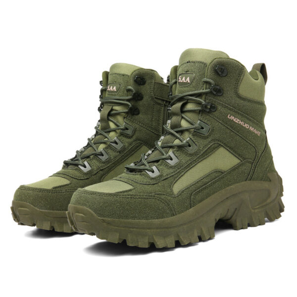 Combat Fall Winter Men High-top Outdoor Training Combat Hiking Desert Warm Snow Boots - Image 6