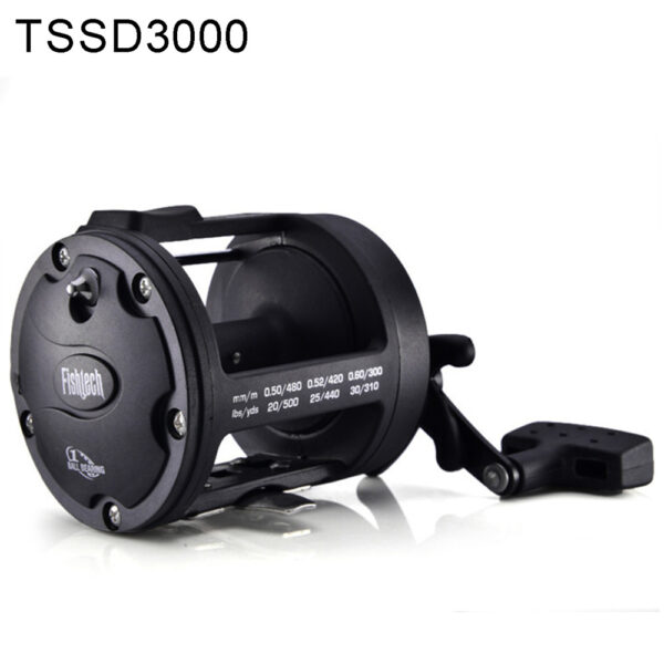 Trolling Fishing Reel Saltwater Right Hand Sea Bait Casting Fishing Reel Black - Image 10