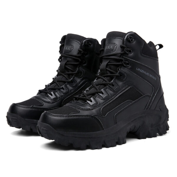 Combat Fall Winter Men High-top Outdoor Training Combat Hiking Desert Warm Snow Boots - Image 5